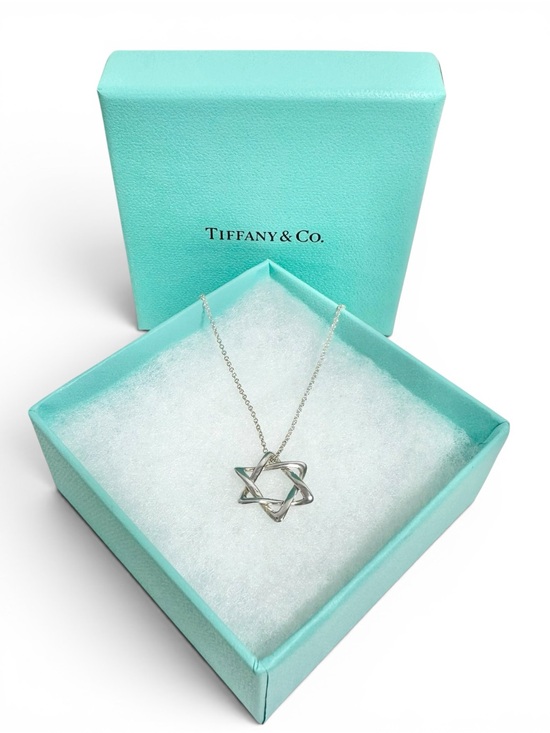 Tiffany & Co. Jewelry - Tiffany and Co. Silver 925 Elsa Peretti Star of David Pendant Necklace with Box